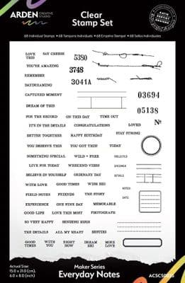 Arden Creative Studio Clear Stamps 6x8 - Maker Series - Everyday Notes