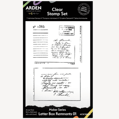 Arden Creative Studio Clear Stamps - Maker Series - Letter Box Remnants 01
