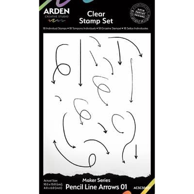Arden Creative Studio Clear Stamps - Maker Series - Pencil Line Arrows 01