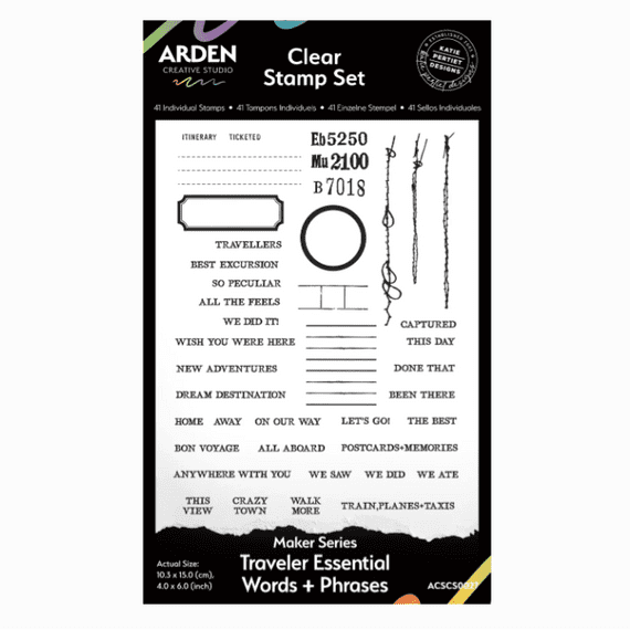 Arden Creative Studio Clear Stamps - Maker Series - Traveler Essentials Words + Phrases