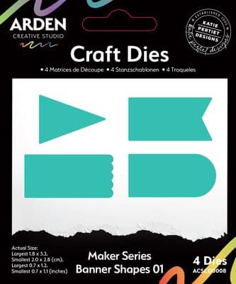 Arden Creative Studio Craft Die Set - Maker Series - Banner Shapes 01