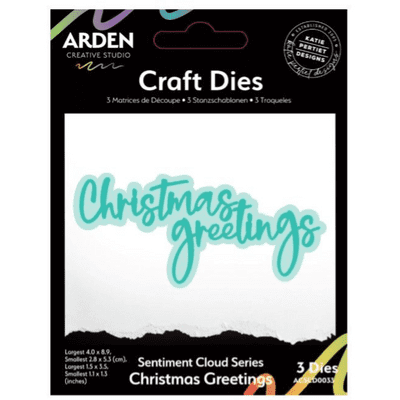 Arden Creative Studio Craft Die Set - Sentiment Cloud Series - Christmas Greetings