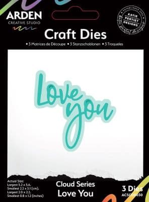 Arden Creative Studio Craft Die Set - Sentiment Cloud Series - Love You