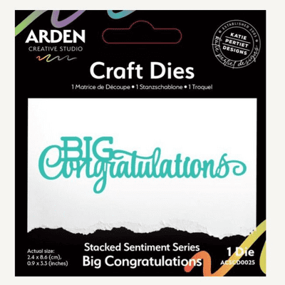 Arden Creative Studio Craft Die Set - Sentiment Series - Stacked Big Congratulations