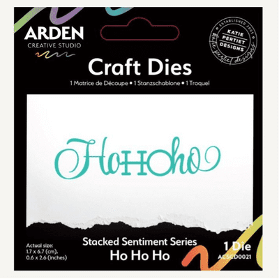 Arden Creative Studio Craft Die Set - Sentiment Series - Stacked Ho Ho Ho