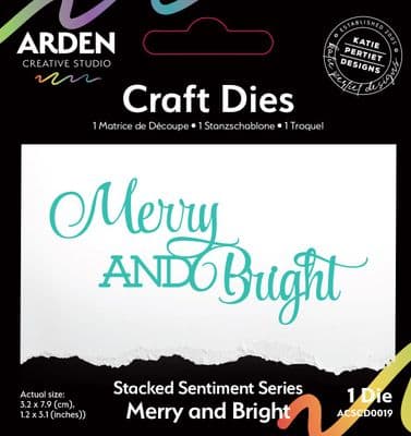 Arden Creative Studio Craft Die Set - Sentiment Series - Stacked Merry & Bright
