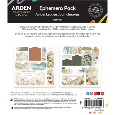 Arden Creative Studio Ephemera Pack - Amber Ledger Journalmakers