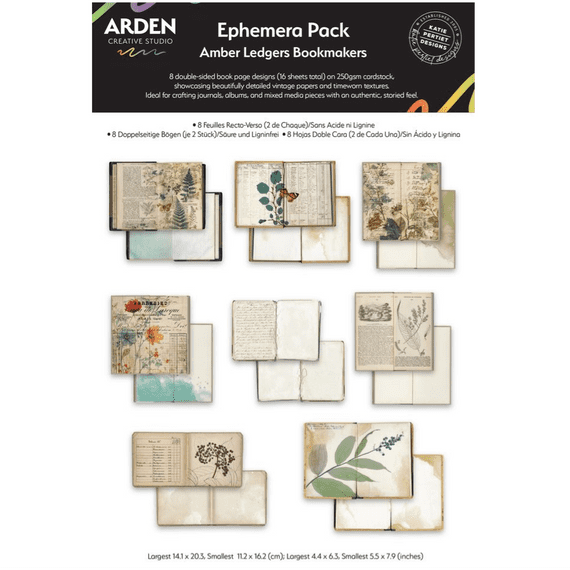 Arden Creative Studio Ephemera Pack - Amber Ledgers Bookmakers