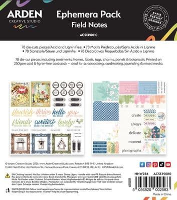 Arden Creative Studio Ephemera Pack - Field Notes