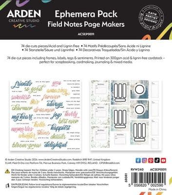 Arden Creative Studio Ephemera Pack - Field Notes Page Makers