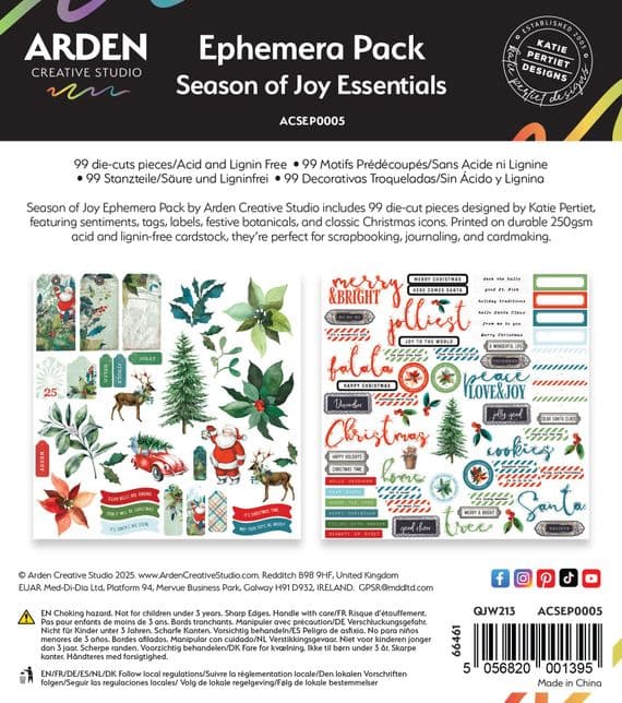 Arden Creative Studio Ephemera Pack - Season of Joy Essentials