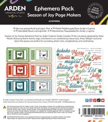 Arden Creative Studio Ephemera Pack - Season of Joy Page Makers