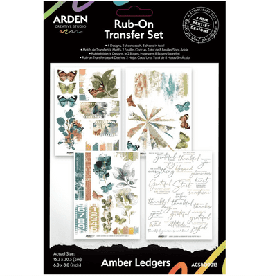 Arden Creative Studio Rub-On Transfer Set - Amber Ledgers