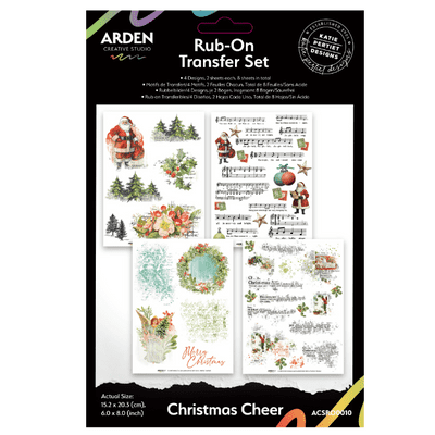 Arden Creative Studio Rub-On Transfer Set - Christmas Cheer