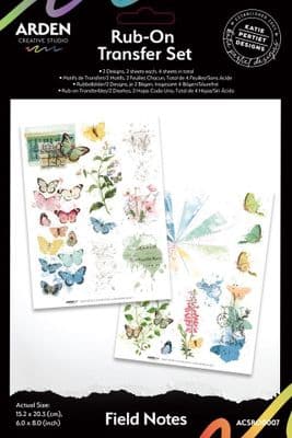 Arden Creative Studio Rub-On Transfer Set - Field Notes