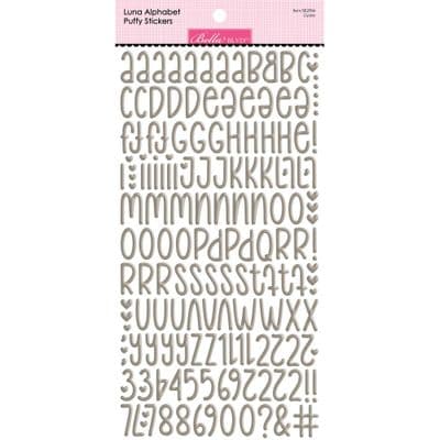 Bella Besties Luna Alphabet Puffy Stickers - Oyster