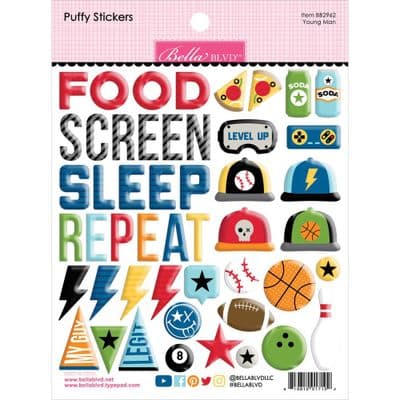 Bella Blvd Puffy Stickers - Teen Vibe - Young Man