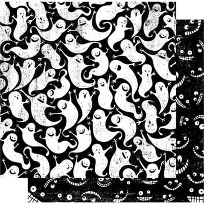 Best Creations - Sparkly Ghosts 12x12 paper - GP 208
