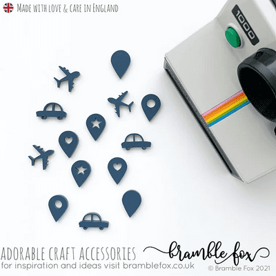 Bramble Fox Perspextives - Travel Icons Denim