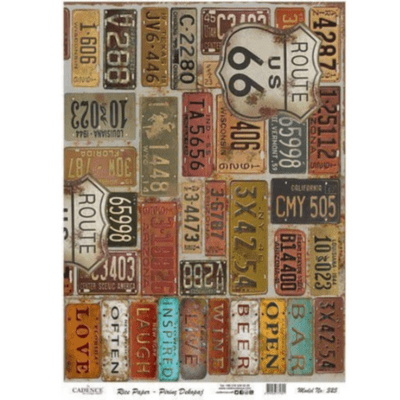 Cadence A3 Rice Paper - License Plates USA no. 325
