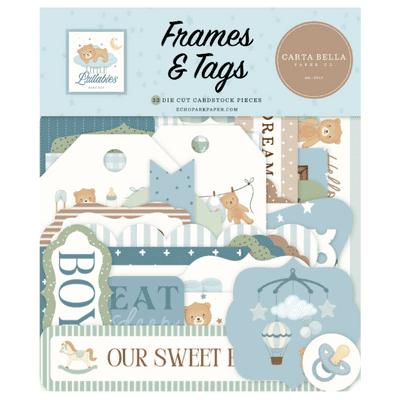 Carta Bella Frames & Tags - Little Lullabies Baby Boy