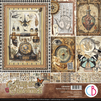Ciao Bella 12x12 Inch Paper Pad - Cabinet of Curiosities