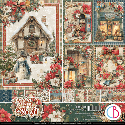 Ciao Bella 12x12 Inch Paper Pad - Merry & Bright