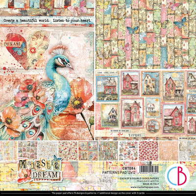 Ciao Bella 12x12 Inch Patterns Paper Pad - Majestic Dream