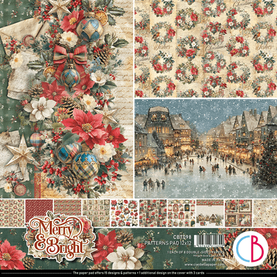 Ciao Bella 12x12 Inch Patterns Paper Pad - Merry & Bright