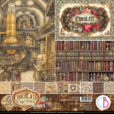 Ciao Bella 12x12 Inch Patterns Paper Pad - The Chocolate Factory