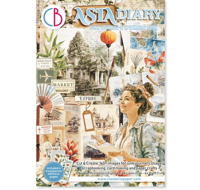 Ciao Bella A4 Junk Journal Ephemera Book - Asia Diary