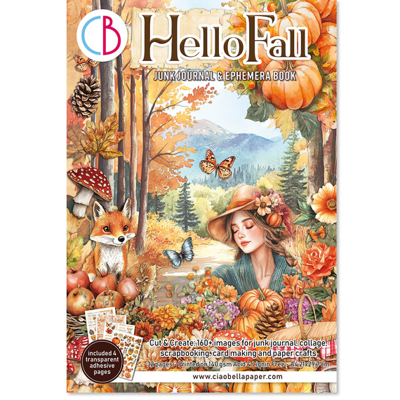 Ciao Bella A4 Junk Journal Ephemera Book - Hello Fall