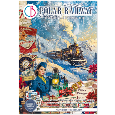 Ciao Bella A4 Junk Journal Ephemera Book - Polar Railway