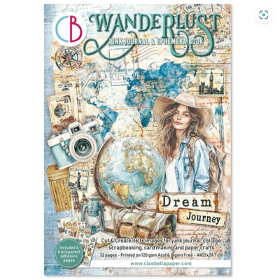 Ciao Bella A4 Junk Journal Ephemera Book - Wanderlust
