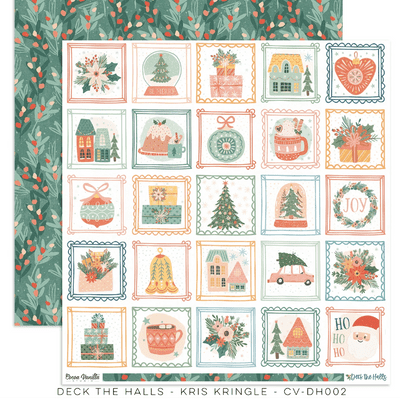 Cocoa Vanilla Studios 12x12 Paper - Deck The Halls - Kris Kringle