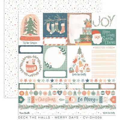 Cocoa Vanilla Studios 12x12 Paper - Deck The Halls - Merry Days