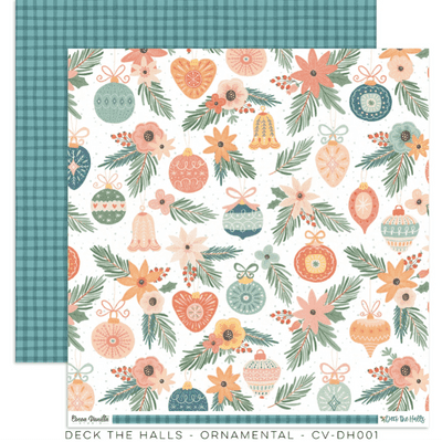 Cocoa Vanilla Studios 12x12 Paper - Deck The Halls - Ornamental