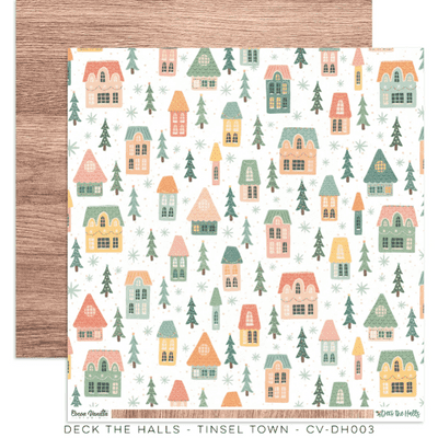 Cocoa Vanilla Studios 12x12 Paper - Deck The Halls - Tinsel Town