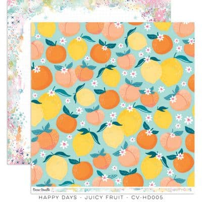 Cocoa Vanilla Studios 12x12 Paper - Happy Days - Juicy Fruit