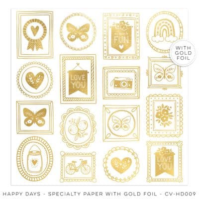 Cocoa Vanilla Studios 12x12 Speciality Paper - Happy Days