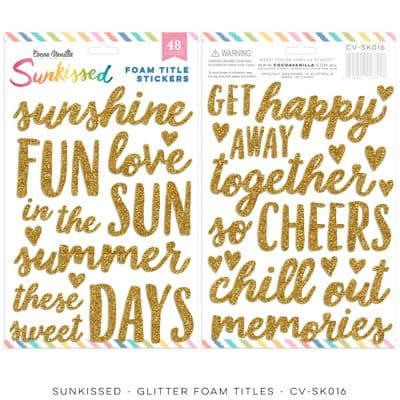Cocoa Vanilla Studios Foam Title Stickers - Sunkissed