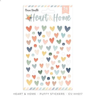 Cocoa Vanilla Studios Puffy Stickers - Heart & Home - Hearts