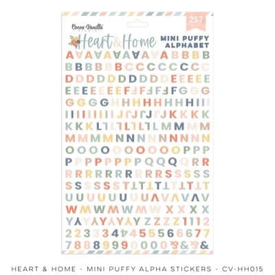 Cocoa Vanilla Studios Puffy Stickers - Heart & Home - Mini Alphabet