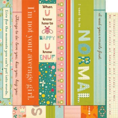 Cosmo Cricket 12x12 Paper - Girl Friday - Borders