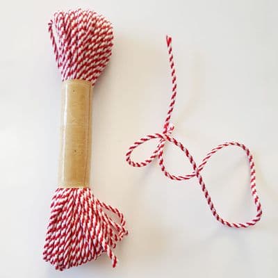 Cotton Bakers Twine - Beefeater Red & White