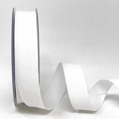 Cotton Blend Tape - White 25mm - 2 metres