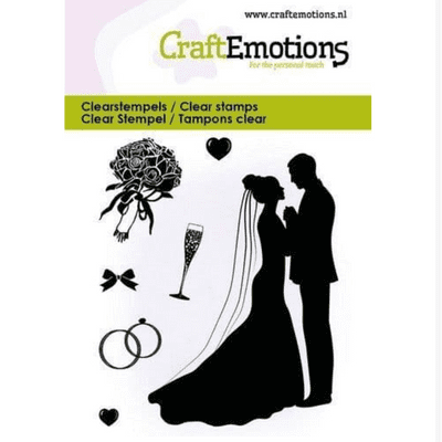 Craft Emotions Clear Stamps 6x7cm - Bridal Couple