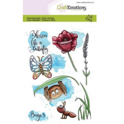 Craft Emotions Clear Stamps A6 - Bugs 3 - Carla Creaties