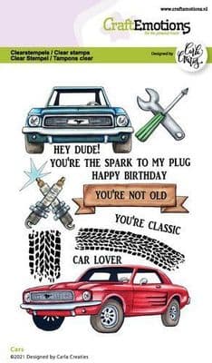 Craft Emotions Clear Stamps A6 - Cars - Carla Creaties