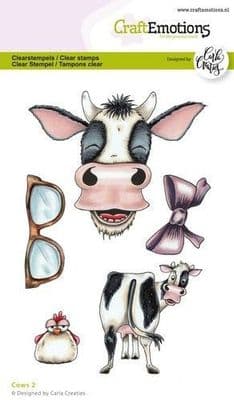 Craft Emotions Clear Stamps A6 - Cows 2 - Carla Creaties